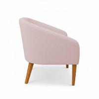 Poltrona Sala Decorativa Kit 2 Stella Pé Madeira Trapézio Castanho Bouclê Rosê D03 - D'rossi - 6