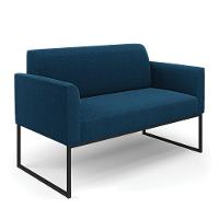 Namoradeira E 2 Poltronas Pé Ferro Preto Marisa Bouclê Cor Azul - 7