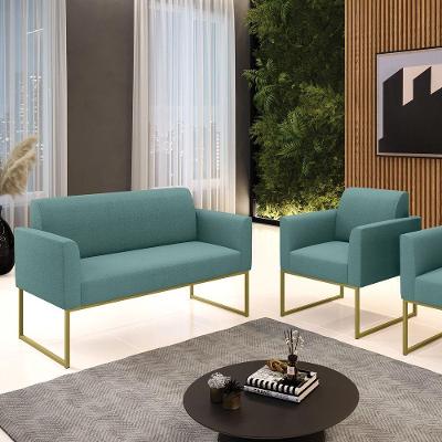 Namoradeira E Poltrona Industrial Dourado Marisa Bouclê D03 - D'rossi Cor Menta