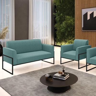 Namoradeira E Poltrona Industrial Alta Preto Marisa Bouclê D03 - D'rossi Cor Menta