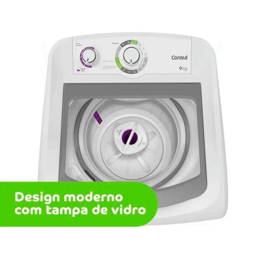 Máquina De Lavar Consul 9Kg c/ Ciclo Edredom Branca - 6