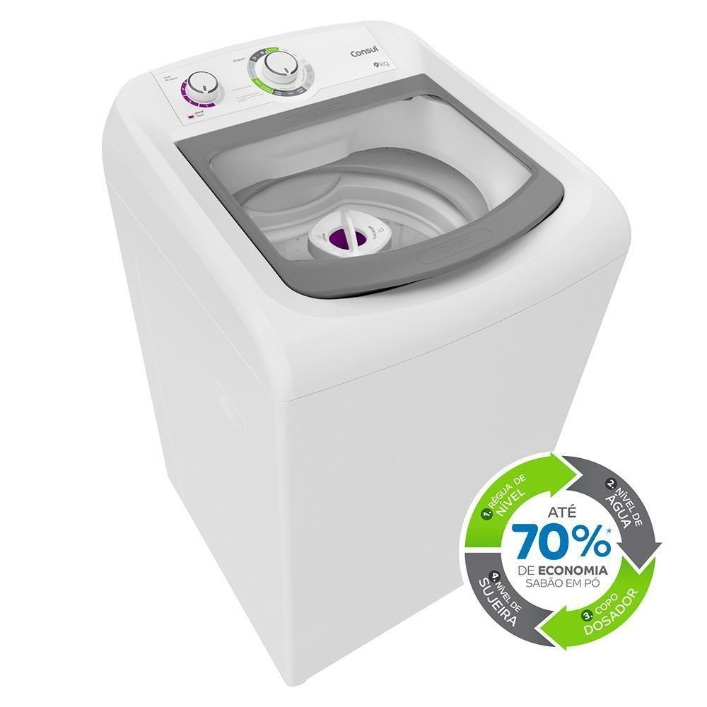 Máquina De Lavar Consul 9Kg c/ Ciclo Edredom Branca - 9