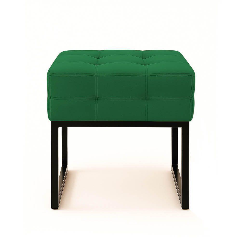 Puff Sala Decorativo Industrial Kit 2 Elisa Suede Verde D03 - D'rossi - 6