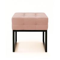 Puff Sala Decorativo Quadrado Industrial Elisa Veludo D03 - D'rossi Rose - 5