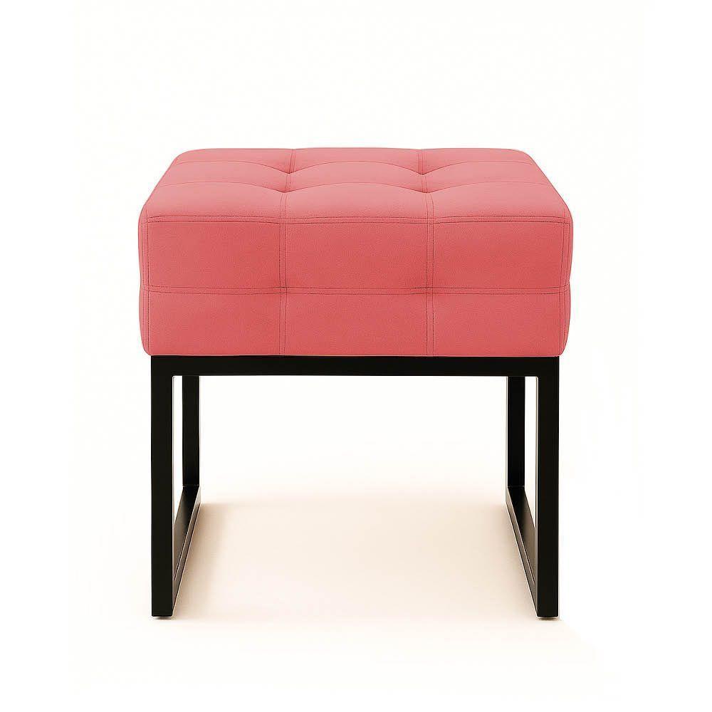 Puff Sala Decorativo Industrial Elisa Suede D03 - D'rossi Rose - 5