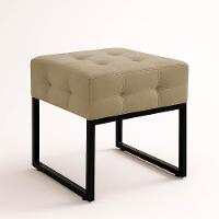 Puff Sala Decorativo Industrial Kit 2 Elisa Suede D03 - D'rossi Marrom Rato - 5