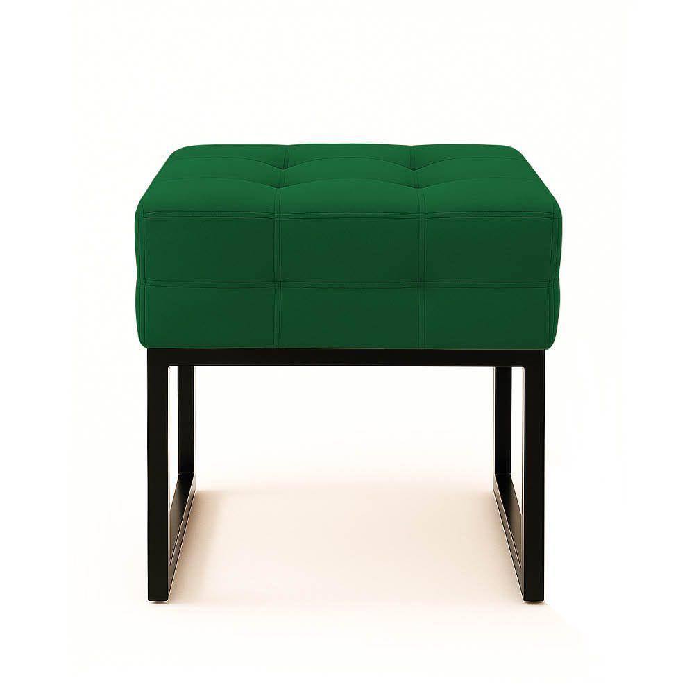 Poltrona Sala E Puff Decorativo Industrial Elisa Veludo D03 - D'rossi Verde - 8