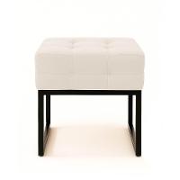 Poltrona Sala E Puff Decorativo Industrial Elisa Veludo D03 - D'rossi Bege - 8