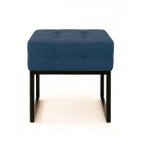 Poltrona Sala E Puff Decorativo Industrial Elisa Suede D03 - D'rossi Azul Marinho - 8