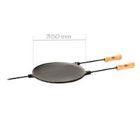 Chapa Disco Redonda Ferro Fundido E Cabo Panela Mineira 35cm - 2