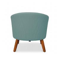 Poltrona Sala Decorativa Kit 2 Stella Pé Madeira Trapézio Castanho Cotelê Ext/veludo D03 - D'rossi Cor Menta - 7