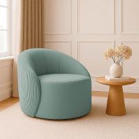 Poltrona Decorativa Orgânica Lua Cotelê-veludo D03 - D'rossi Menta - 1