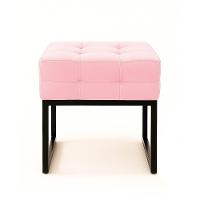 Puff Sala Decorativo Industrial Elisa Suede D03 - D'rossi Rosa Bebê - 5