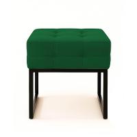 Puff Sala Decorativo Quadrado Industrial Elisa Veludo D03 - D'rossi Verde - 5