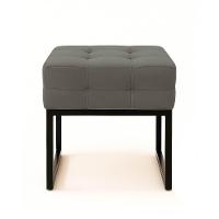 Puff Sala Decorativo Industrial Kit 2 Elisa Suede D03 - D'rossi Grafite - 6