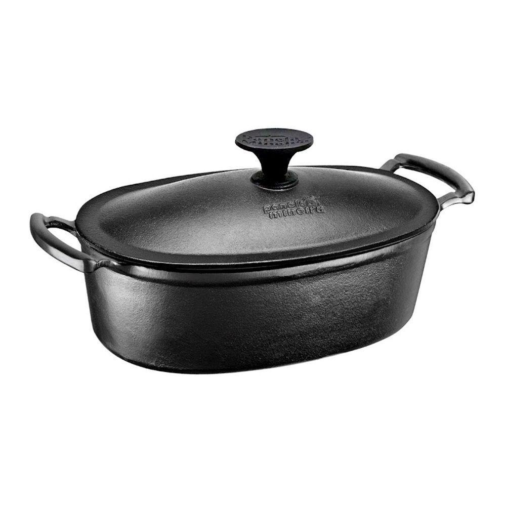 Caçarola Retrô Oval Tampa Ferro Panelamineira 30x17,5cm 2,5l - 1