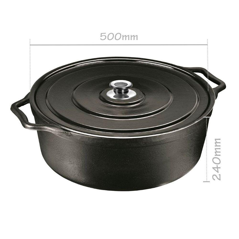 Caçarola Artesanal Tampa Metálica Panela Mineira 50cm 26l - 4