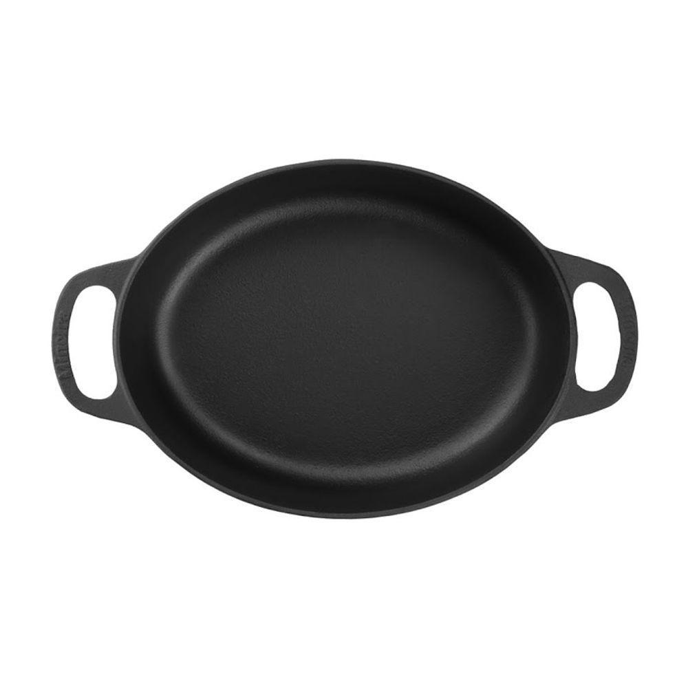 Caçarola Oval Estilo Preta Ferro Panela Mineira 21x17cm 2l - 3