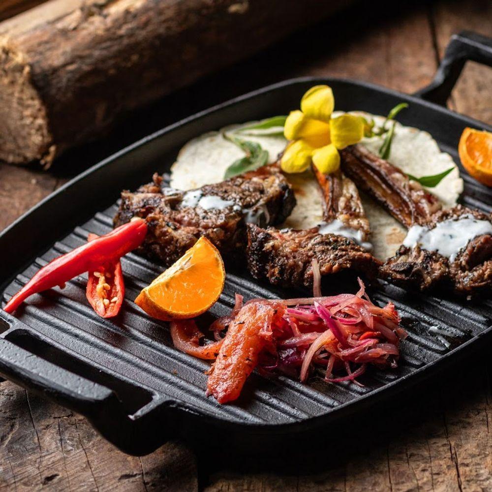 Chapa Grill Retangular Alça De Ferro Panela Mineira 30x24cm - 2