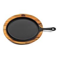 Chapa Oval Em Ferro Suporte Madeira Panela Mineira 25x18cm - 2