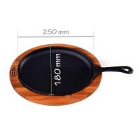 Chapa Oval Em Ferro Suporte Madeira Panela Mineira 25x18cm - 6