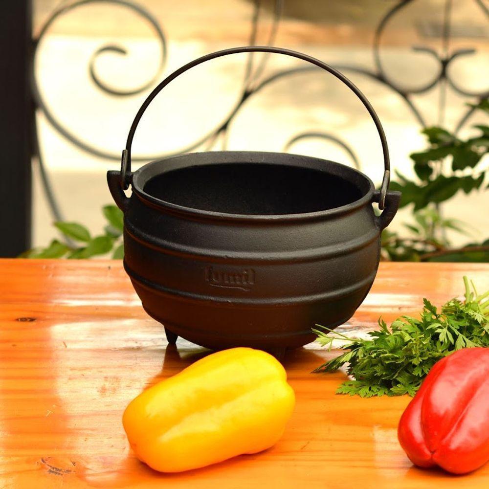 Caldeirão Tripé Ferro Com Arco Panela Mineira 10x8,5cm 0,5l - 3