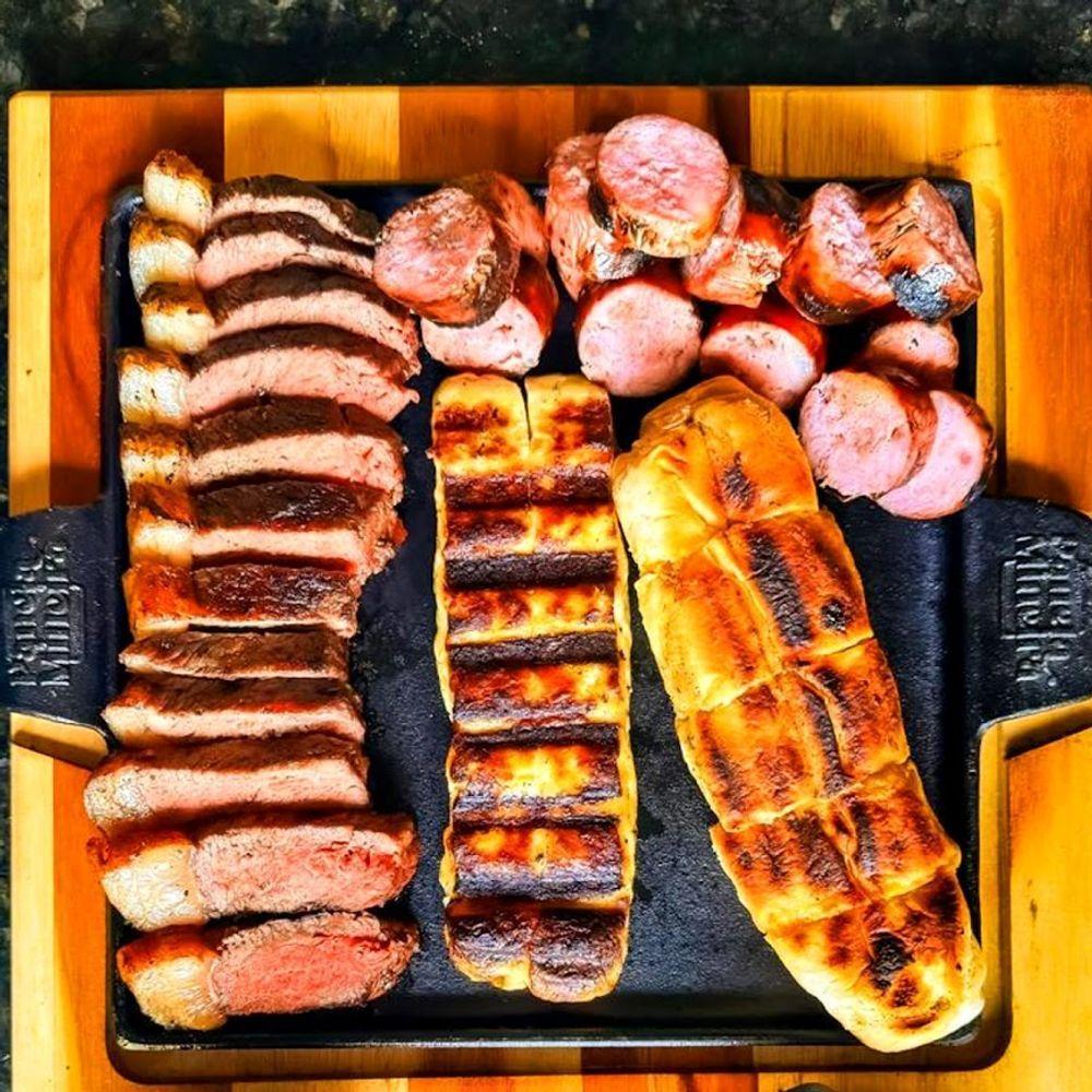 Chapa Petisco Quadrada 03 Molheiras Panela Mineira 24x24cm - 3