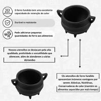 Caldeirão Tripé Miniatura Ferro Panela Mineira 6x5,5cm 100ml - 3
