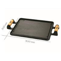 Chapa Lisa Quadrada Ferro Alça Madeira Panelamineira 30x30cm - 4