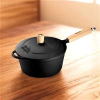 Caçarola Emily Cabo Madeira Panela Mineira Tampa Ferro 20cm - 3