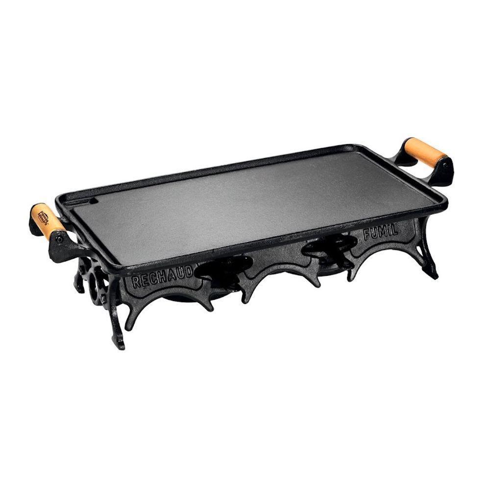 Réchaud Mil Duplo Chapa Lisa De Ferro Panela Mineira 46x25cm - 1