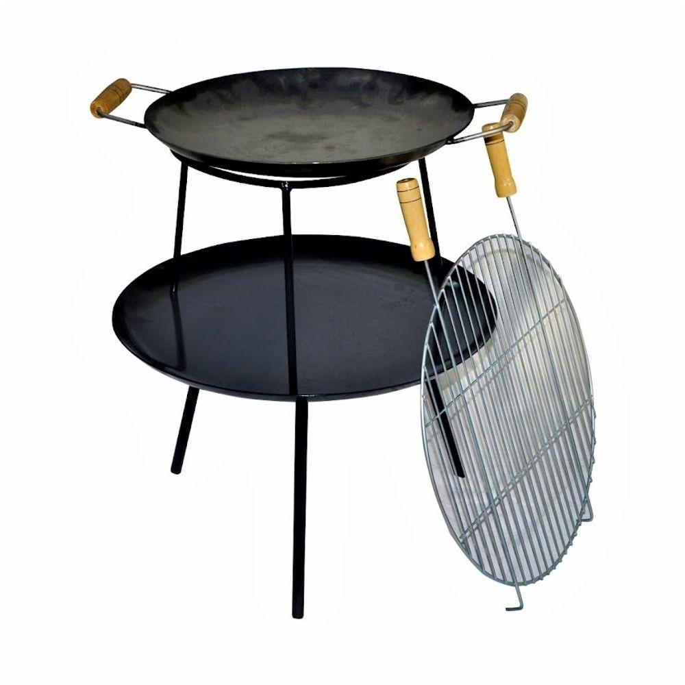 Lareira Churrasqueira Redonda Chapa Picanheira E Grelha 50cm - 2