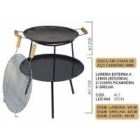 Lareira Churrasqueira Redonda Chapa Picanheira E Grelha 50cm - 3
