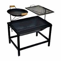 Churrasqueira Lareira Quadrada Portátil Picanheira E Grelha - 1