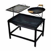 Churrasqueira Lareira Quadrada Portátil Picanheira E Grelha - 2