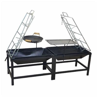 Churrasqueira Lareira Dupla Fogo De Chão Picanheira E Grelha