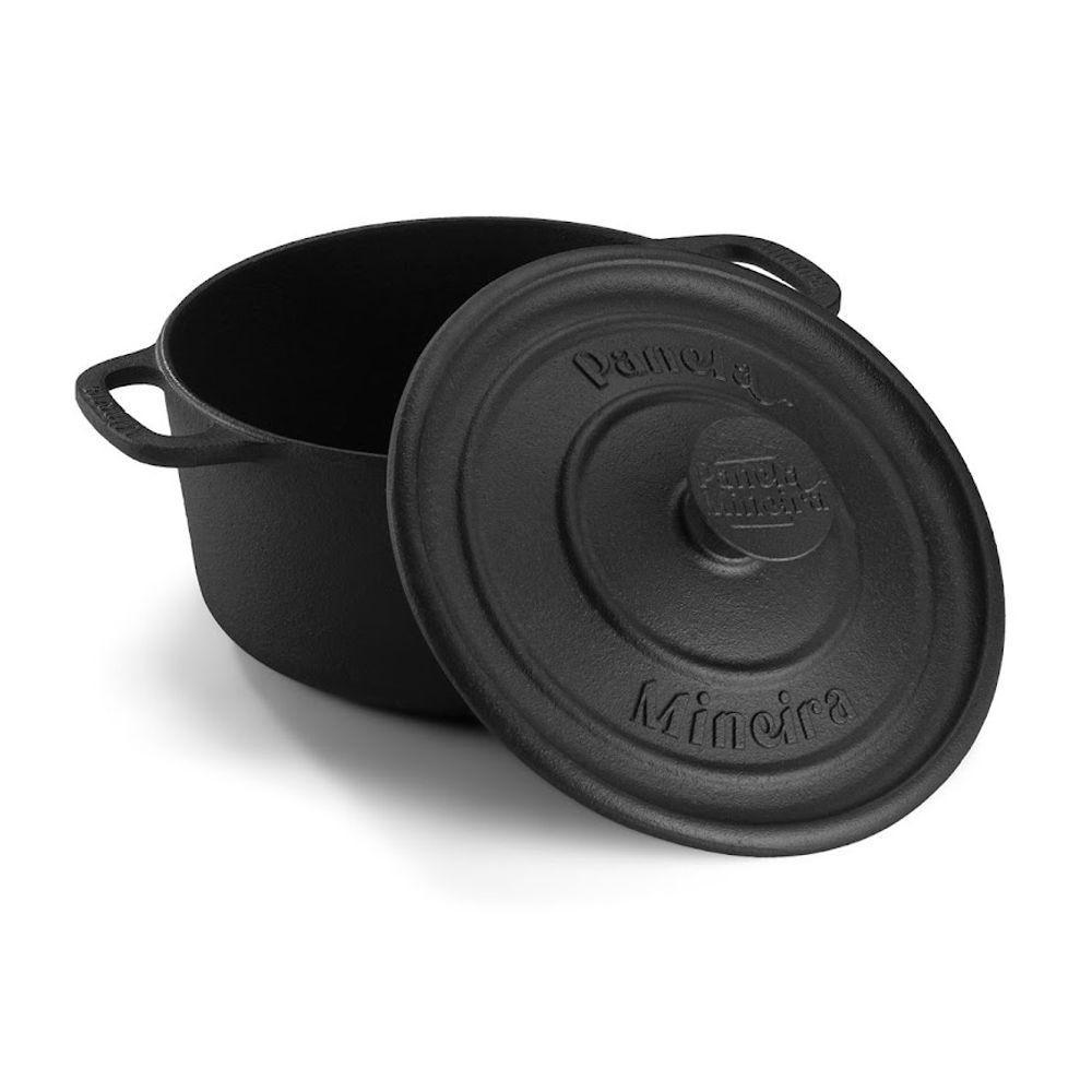 Caçarola Redonda Estilo Ferro Panela Mineira 22x16,5cm 3,8l - 2