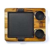 Chapa Petisco Quadrada 02 Molheiras Panela Mineira 22x22cm - 2