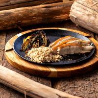 Prato Ferro Fundido Suporte Madeira Panela Mineira 24x3,5cm - 2