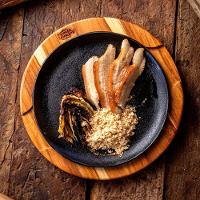 Prato Ferro Fundido Suporte Madeira Panela Mineira 24x3,5cm