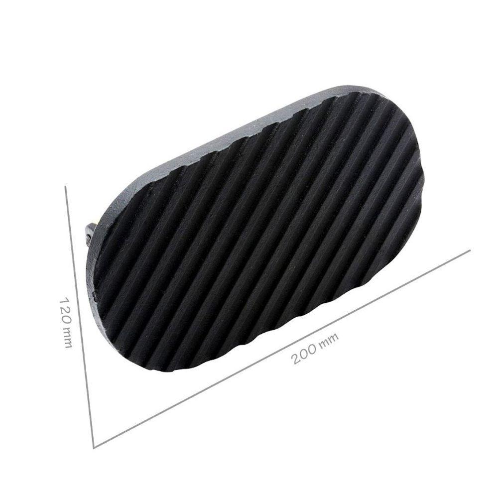 Prensador Retangular Alça De Madeira Panela Mineira 20x12cm - 3