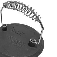 Prensador Redondo Grill Alça De Espiral Panela Mineira 19cm - 2