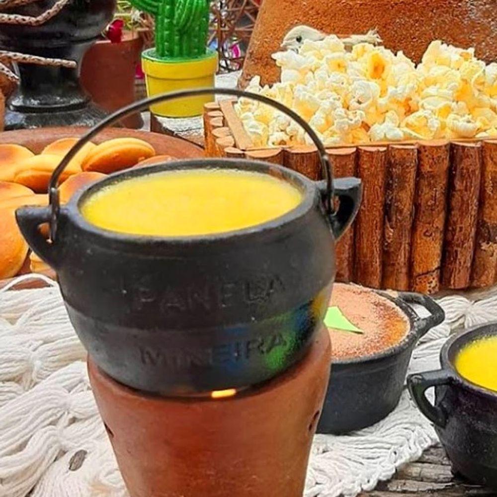 Caldeirão Bojudo Miniatura Ferro Panela Mineira 6x5cm 100ml - 3