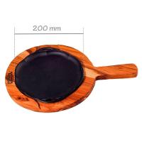 Chapa Petisco Redonda Ferro Suporte Panela Mineira 20x4cm - 4