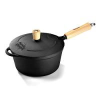 Caçarola Emily Cabo Madeira Panela Mineira Tampa Ferro 24cm - 1