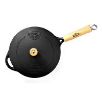 Caçarola Emily Cabo Madeira Panela Mineira Tampa Ferro 24cm - 2