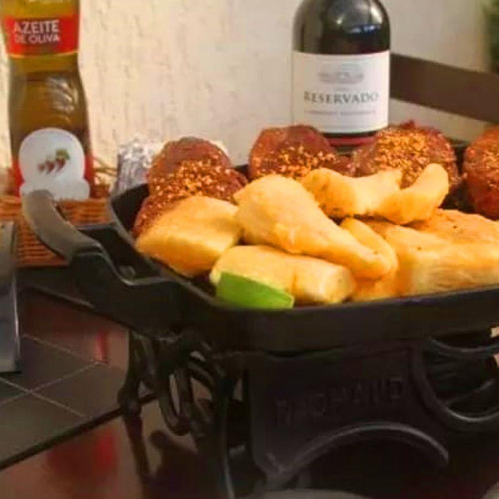 Réchaud Mil Chapa Grill Alça De Ferro Panela Mineira 30x24cm - 2