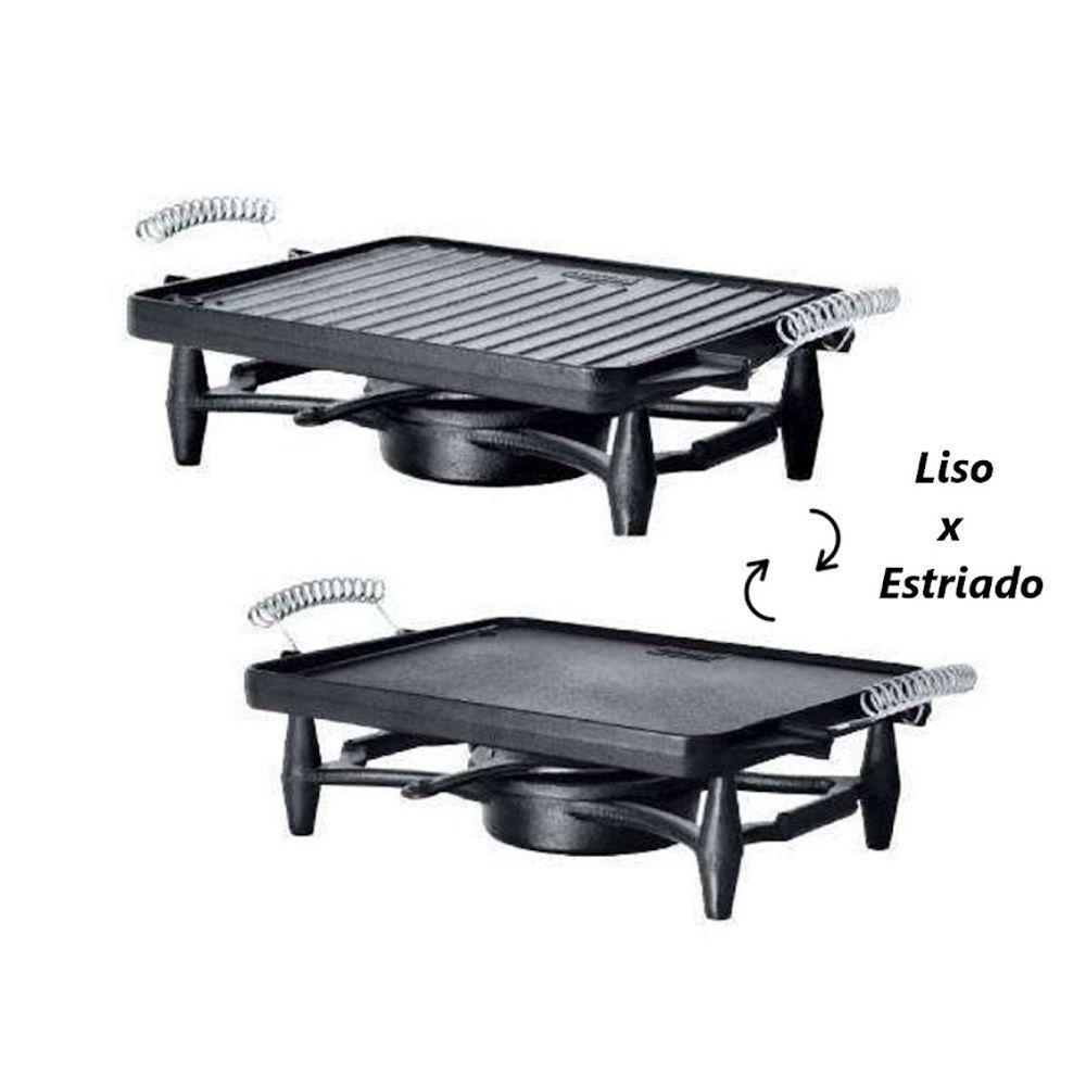 Réchaud 2000 Dupla Face Alça Espiral Panela Mineira 30x25cm - 2