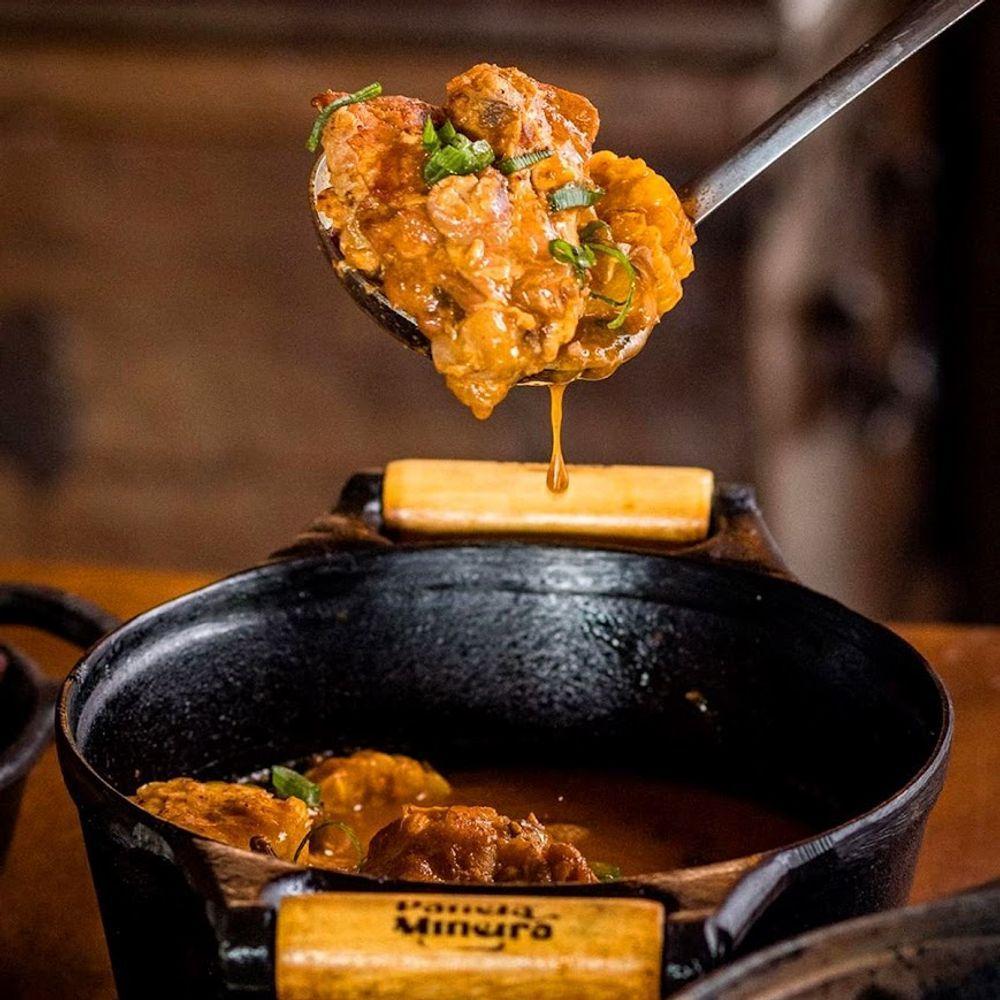 Caçarola Tradição Ferro T Vidro Panela Mineira Am 24cm 4l - 2