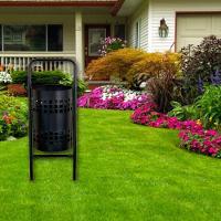 Lixeira Pátios Parques Calçada Rua Redonda Em Tela 113cm - 3